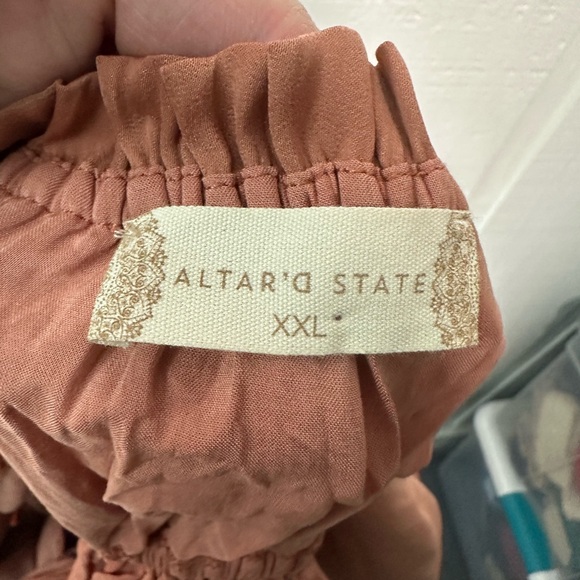 Altar’d State Carolina Ruffle Long Sleeve Babydoll Top Size XXL EUC - Picture 9 of 9